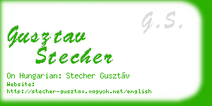 gusztav stecher business card
