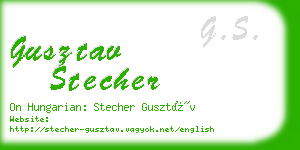 gusztav stecher business card